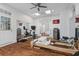 Bright workout room with skylights, ceiling fan and pilates equipment at 3685 Colonel Vanderhorst Cir, Mount Pleasant, SC 29466