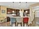 Modern kitchen with stainless appliances, island seating, and an open layout at 466 Gianna Ln, Goose Creek, SC 29445