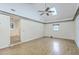 Expansive bonus room features hardwood floors, a ceiling fan, a skylight and access to the rest of the house at 4729 Lang Ridge Dr, North Charleston, SC 29405