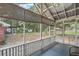 Screened porch looking out over the yard, featuring exposed rafters and roll-up sunshades at 4729 Lang Ridge Dr, North Charleston, SC 29405