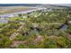 Picturesque aerial view of Egret's Pointe townhomes near a seafood shop at 491 Sea Cloud Cir, Edisto Island, SC 29438