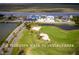 Aerial view with golf course and proximity to restaurants at 491 Sea Cloud Cir, Edisto Island, SC 29438