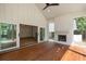 Spacious covered patio featuring a fireplace and sliding glass doors into the house at 499 Lackland Ct, Mount Pleasant, SC 29464