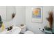 Powder room boasts a modern sink, toilet, and stylish decor at 516 Tidewater Chase Ln, Summerville, SC 29486