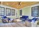 Relaxing sun room featuring wicker seating, wood ceilings, and an airy ambiance at 828 Bridge Point Cir, Mount Pleasant, SC 29464