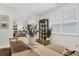 Dining area featuring a display cabinet, modern decor, and an open floor plan at 9712 Fanning Basket Ln, Ladson, SC 29456