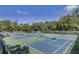 Well-maintained tennis courts in a green community with shade trees at 106 Chedburg Dr, Goose Creek, SC 29445