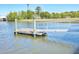 Waterfront view with a modern dock and metal railing for easy water access at 1193 River Rd, Johns Island, SC 29455