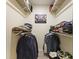 Walk-in closet features built-in shelving and hanging storage for ample space at 1368 Little David Court Ct, Charleston, SC 29412