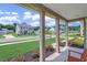 View from porch featuring neighborhood street, manicured lawns, and serene ambiance at 2064 Parish House Cir, Johns Island, SC 29455