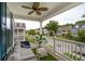 Comfortable balcony with seating, a ceiling fan, and community views at 2267 Kemmerlin St, Johns Island, SC 29455