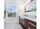 Bathroom featuring marble countertops and a dark wood vanity at 29 Hanover St, Charleston, SC 29403