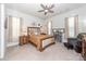 Spacious bedroom featuring a ceiling fan and decorative wall accents at 290 Woodland Oak Way, Summerville, SC 29485