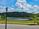 Beautiful community pond surrounded by mature trees and green spaces at 290 Woodland Oak Way, Summerville, SC 29485