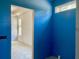 Bathroom featuring blue walls, drywall ready for paint, and a window for natural light, awaiting personalization at 3006 Abagail Ct, North Charleston, SC 29406