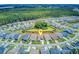 Aerial view of the homes and neighborhood with central green space highlighted by a central pinpoint at 366 Tupelo Lake Dr, Summerville, SC 29486