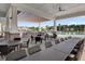Outdoor kitchen with a grill, dining area, and seating by the community pool at 366 Tupelo Lake Dr, Summerville, SC 29486