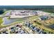 Aerial view showcases the community's proximity to the future Nexton Middle School at 403 Cool Bend Ln, Summerville, SC 29486