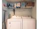 The laundry room features a washer, dryer and wire shelving at 410 Yacht Harbor Ct # 410, Isle of Palms, SC 29451