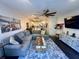 Stylish living area with an open layout, seamlessly connecting the living room to the kitchen and dining at 81 Sandbar Ln # 28, Folly Beach, SC 29439