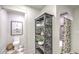 Bathroom with patterned flooring, open shelving and a toilet at 974 Cliffwood Dr, Mount Pleasant, SC 29464