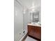 Modern bathroom featuring a glass-enclosed shower, sleek vanity, and contemporary fixtures at 1 Cool Blow St # 153, Charleston, SC 29403