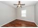 Cozy bedroom featuring wood floors and a ceiling fan, offering comfort and style at 107 Brookhaven Rd, Summerville, SC 29486
