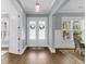 Inviting foyer with hardwood floors and a view of the entryway at 1392 Founders Way, Mount Pleasant, SC 29464