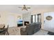 Spacious living room with a fireplace and open to the dining area and front door at 2172 Palermo Pl, North Charleston, SC 29406
