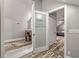 Entrance to the bathroom with decorative glass door at 2649 Starfish Dr, Johns Island, SC 29455