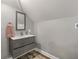 Modern bathroom vanity with gray cabinet and light countertop at 2649 Starfish Dr, Johns Island, SC 29455
