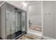 Modern bathroom featuring a shower with glass enclosure at 2649 Starfish Dr, Johns Island, SC 29455