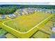 Scenic aerial view of a neighborhood park with a soccer field, surrounded by lovely homes at 266 Torslanda Ln, Summerville, SC 29486