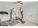 Home gym features treadmill, elliptical machine, full workout machine and large closet at 266 Torslanda Ln, Summerville, SC 29486