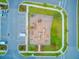 Overhead shot of neighborhood playground and parking area with surrounding lawns at 266 Torslanda Ln, Summerville, SC 29486