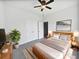 Beautiful main bedroom with a ceiling fan, neutral walls, and a plush rug at 2910 John Cabot Dr, North Charleston, SC 29420