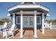 Inviting covered deck area perfect for enjoying the coastal views at 3004 Point St, Edisto Island, SC 29438
