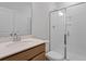 Bathroom featuring a walk-in shower and single sink vanity at 314 O'Malley Dr, Summerville, SC 29483