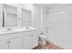 Bright bathroom features a double vanity, ample storage, and a shower-tub combo at 491 Cedarview Rd, Summerville, SC 29486