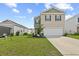 Charming two-story home featuring neutral siding, a two-car garage, and a well-maintained front lawn and landscape at 491 Cedarview Rd, Summerville, SC 29486