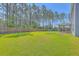 Lush green backyard with privacy fence, view of the house, and screened porch at 504 Sarno Way, Summerville, SC 29486
