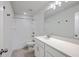 Bright bathroom with white vanity, shower-tub, and modern fixtures at 504 Sarno Way, Summerville, SC 29486