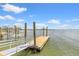 Wooden dock on the water with a metal gangway, ideal for boating enthusiasts at 553 Old Compass Rd, Daniel Island, SC 29492