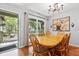 Dining room with hardwood floors, large windows offering ample natural light, and a beach-themed artwork at 1025 Scaup Ct, Kiawah Island, SC 29455