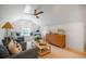 Attic living room featuring a pitched ceiling, comfortable seating, and ample natural light at 108 Live Oak Dr, Mount Pleasant, SC 29464