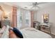 Bedroom with great natural light, stylish decorations, a ceiling fan and carpeted floors at 108 Plume Poppy Ln, Ladson, SC 29456