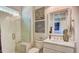 Bathroom showcasing a glass shower, elegant vanity, and stylish decor for a spa-like experience at 113 Magnolia House Dr, Summerville, SC 29486