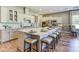Modern kitchen with a large center island, bar stool seating, stainless steel appliances and plenty of cabinet space at 120 Magnolia House Dr, Summerville, SC 29486