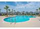 Resort-style community pool surrounded by homes and mature palm trees at 1754 Cultivation Ln # 513, Mount Pleasant, SC 29466