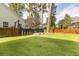 Large backyard has manicured lawn and wood fencing at 188 Donning Dr, Summerville, SC 29483